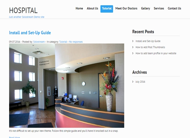 Hospital WordPress Themes WordPress Premium Theme: WP-Hospital