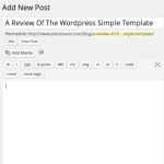 A Review Of The WordPress Simple Template