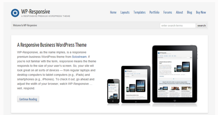 Responsive WordPress theme